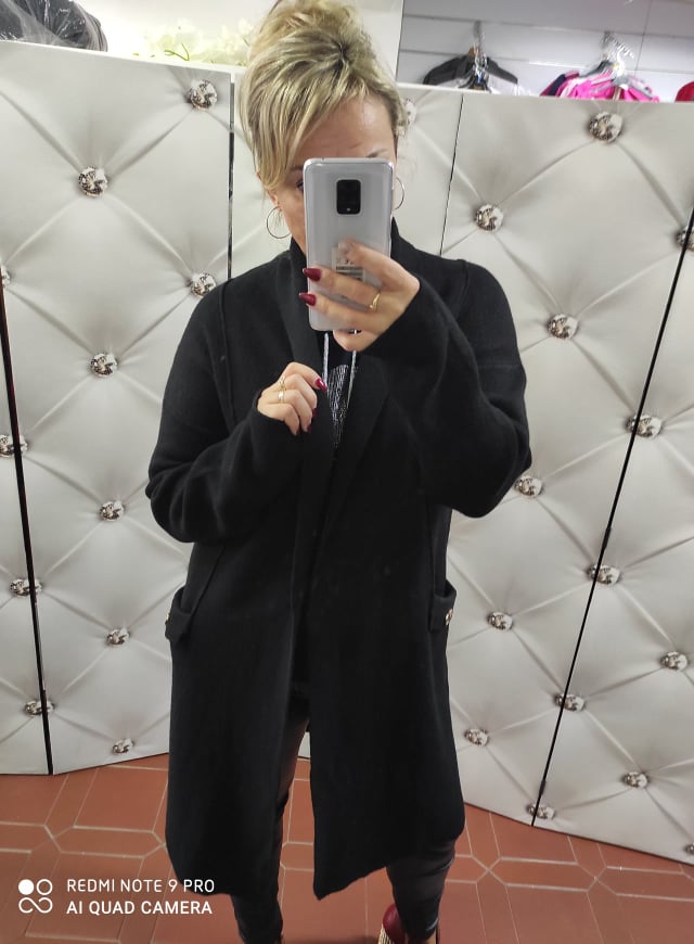 Dámský oversize kardigan černý