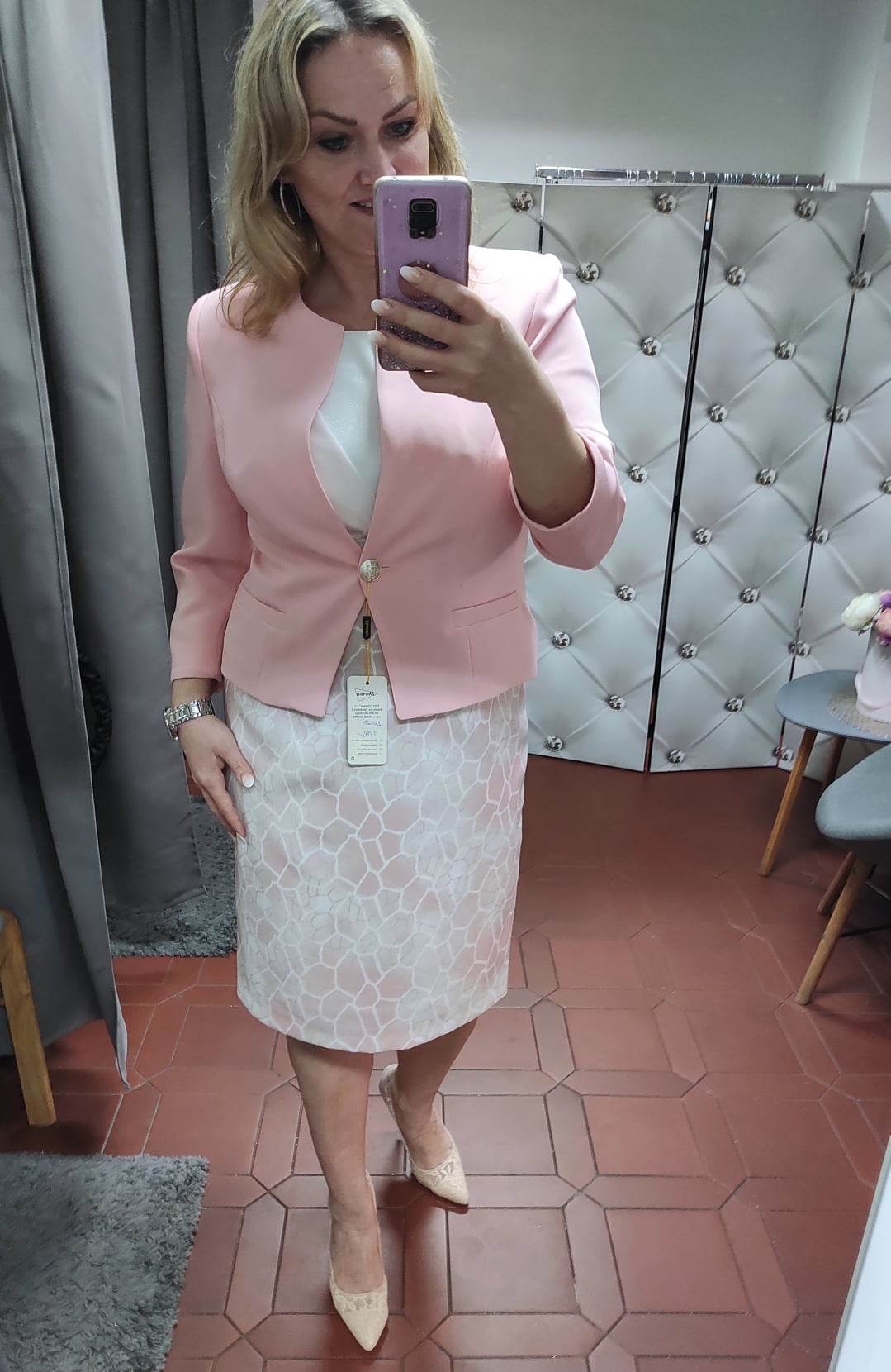 Elegantní dámské šaty CELESTA jemný odstín růžové