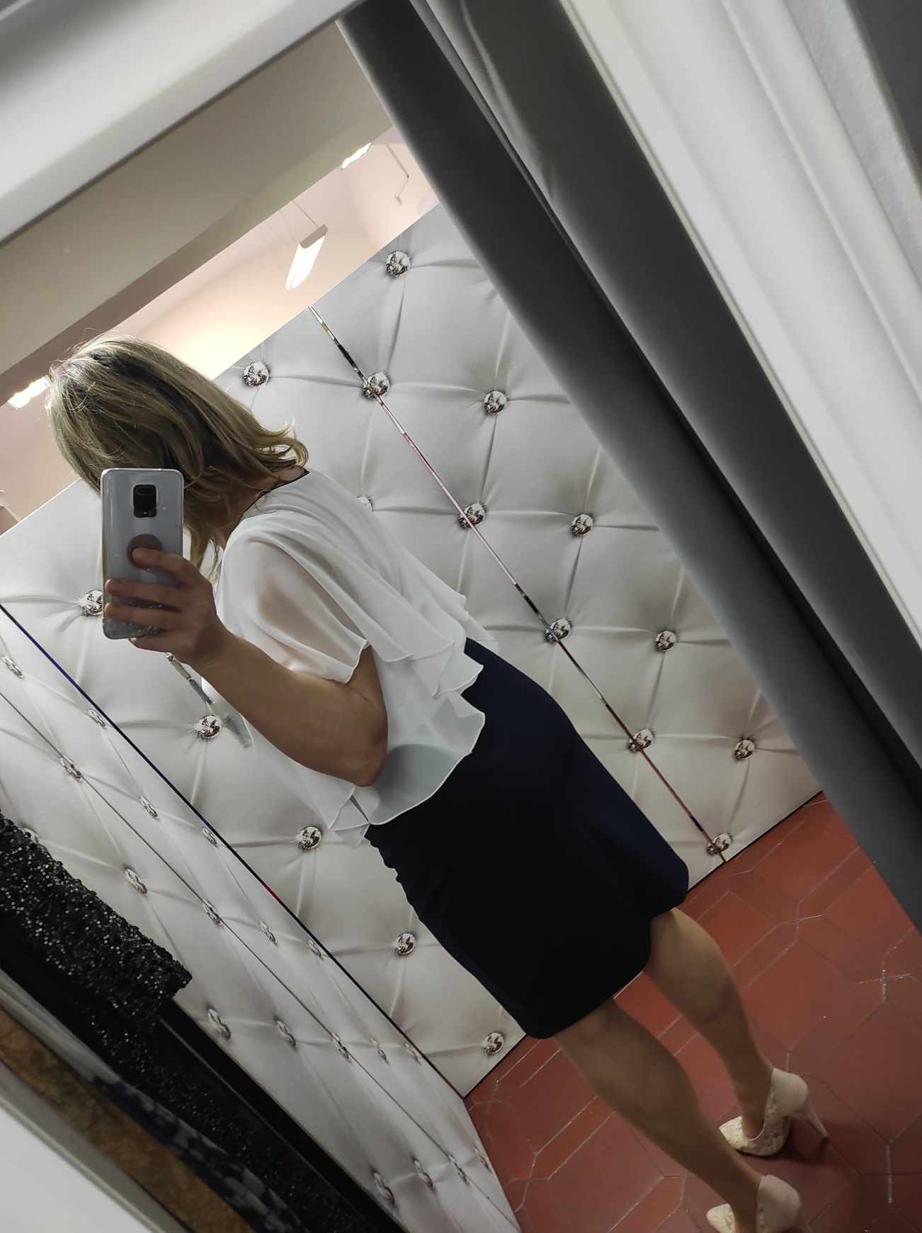 Elegantní šaty SHARON modrobílé