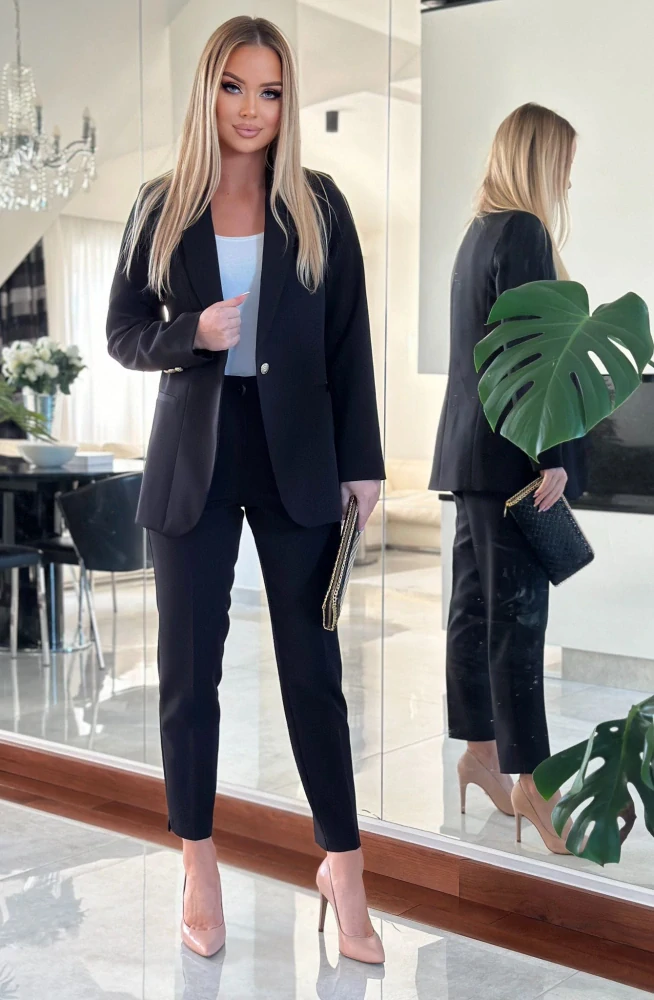 Dámský kalhotový kostým IVA černý