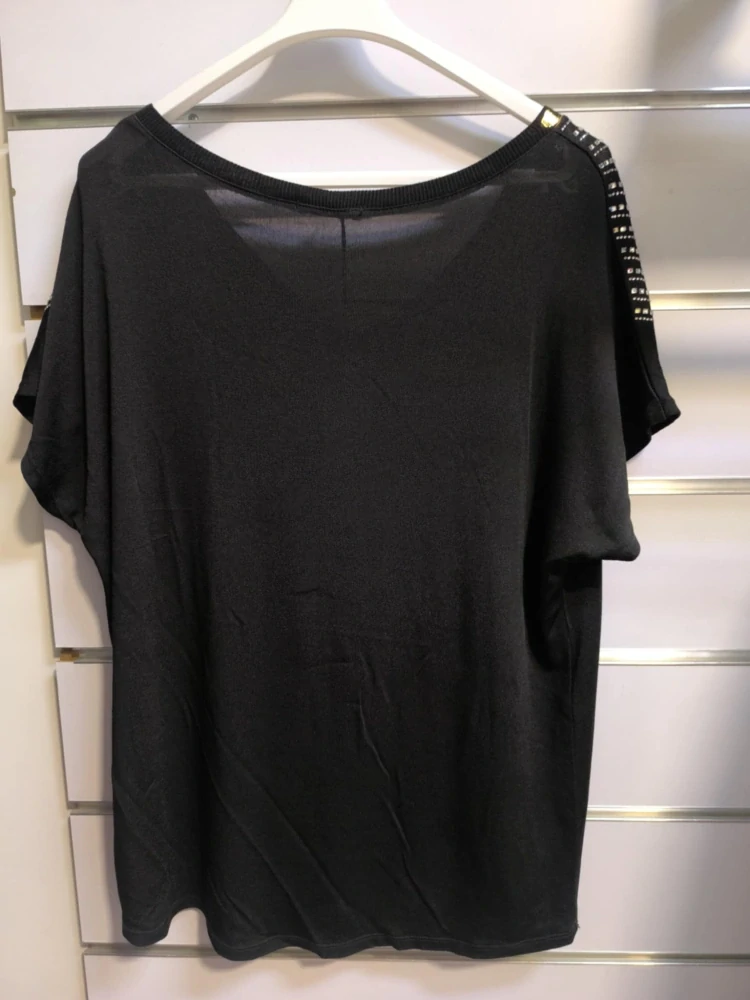 Dámské triko s aplikací černé