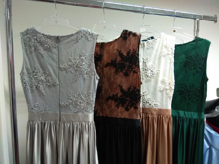 Dlouhé elegantní šaty Juliette černé s béžovou