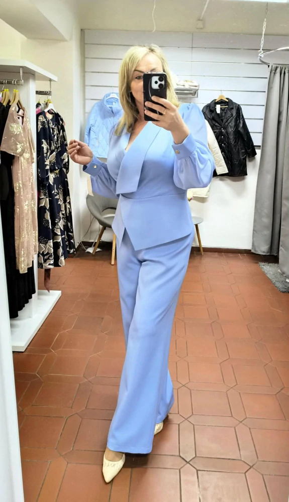 Luxusní overal MILÁN baby blue