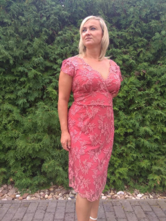 Společenské šaty Marselini 1206 cihlové