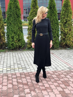 Plisované šaty Molly černé