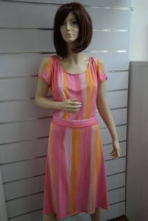 Pohodlné elastické šaty Axello 28105 růžové