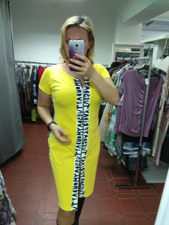 Úpletové šaty Axello 28106 žluté