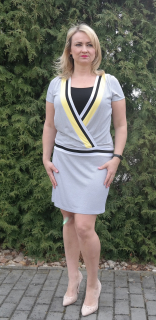 Dámské elastické šaty Axello 26112 vícebarevné