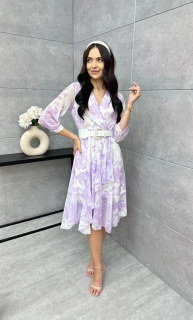 Šifonové šaty Margita fialové