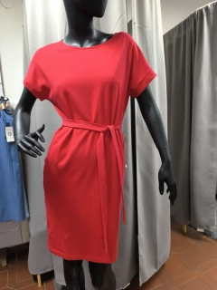 Úpletové šaty červené