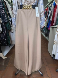 Elegantní široké kalhoty kapučíno