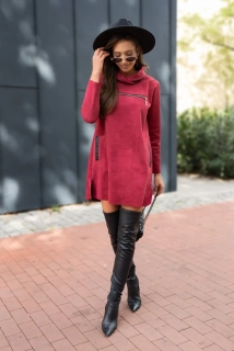 Krátké šaty MARINA vínové