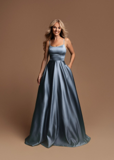 Dlouhé společenské šaty HELENA ledově modré