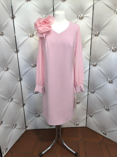 Luxusní pouzdrové šaty 2443 růžové