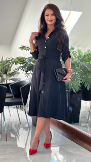 Dámské košilové šaty ZITA černé