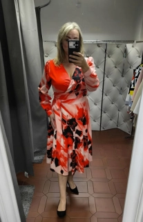 Elegantní šaty MILAGROS oranžové