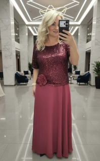 Dlouhé společenské šaty MARSELINI 2515 vínové