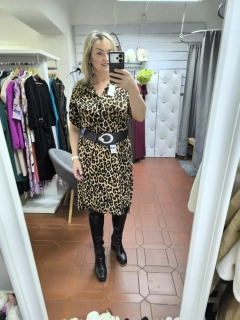 Košilové šaty zvířecí motiv