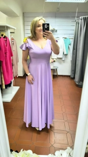 Dlouhé společenské šaty 2174 levandulové