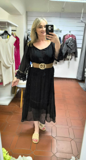 Hedvábné letní šaty černé