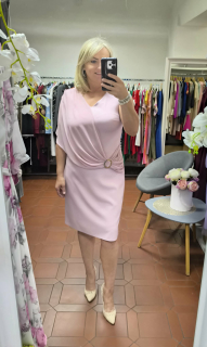 Dámské pouzdrové šaty ELENA pastelová růžová