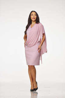 Dámské pouzdrové šaty ELENA pastelová růžová