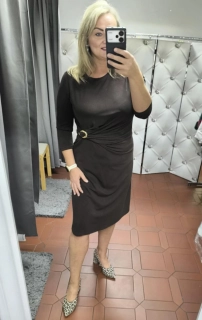 Elegantní šaty DOLLY čokoládové